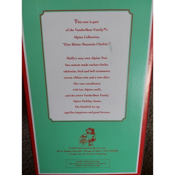NIB 1992 VINTAGE MUFFY VANDERBEAR MUFFY'S ALPINE TREE - Picture 3 of 11